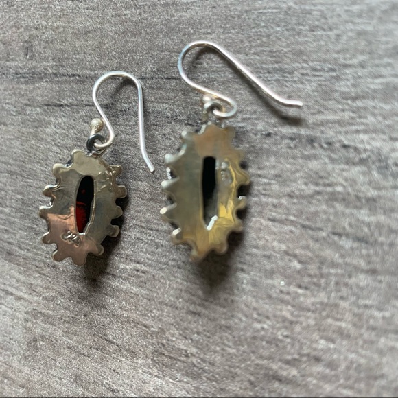 Carnelian Sterling Silver Earrings - Picture 5 of 5